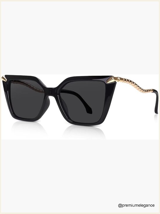 Retro Square Oversized Polarized Sunglasses Metal UV Protection main image 5